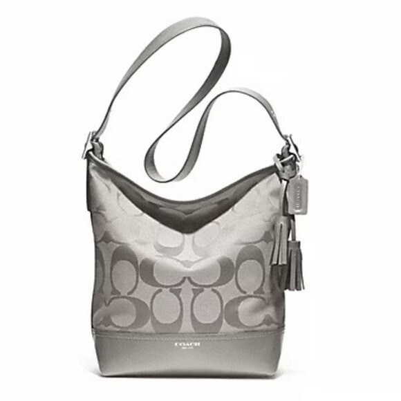 Coach Legacy 21149 Grey Signature Purse with Hangtag & Tassel - Picture 1 of 13